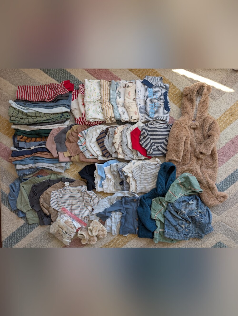 3-6 Month Baby Boy Fall Winter Clothes Lot - 66 Pieces, Carter's, H&M